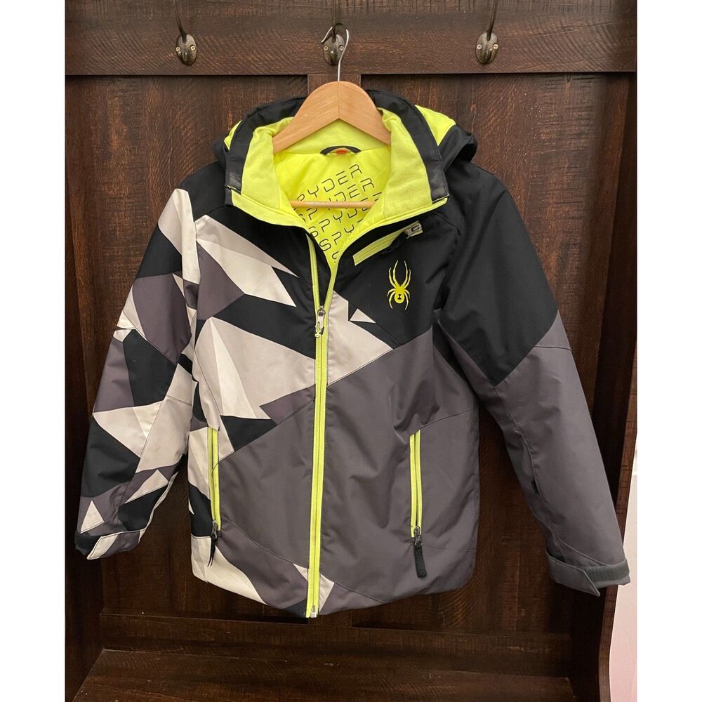 Spyder Ski Jacket colorful Waterproof Winter Coat | Geometric Snow Jacket